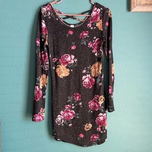 Floral Long Sleeve Dress Medium